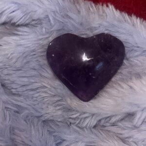 Purple Heart-Shaped crystal Stone